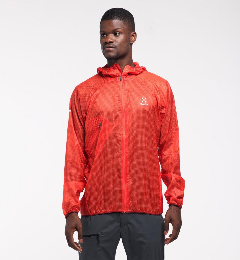 Haglöfs Mens L.I.M Shield Comp Windbreaker Red New Zealand 02134QSMB